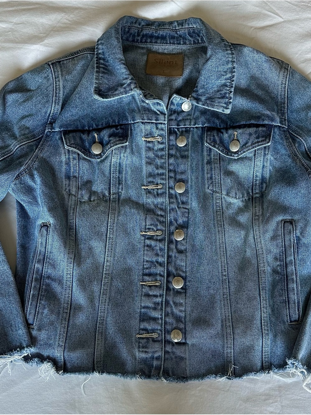 Silent New York Denim Jacket in Washed Blue